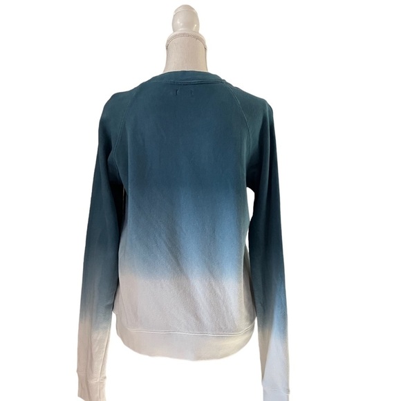 FAHERTY BLUE & WHITE OMBRÉ SWEATSHIRT SIZE MEDIUM - Picture 3 of 10